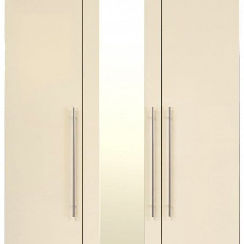Cream Gloss Wardrobes Doors (Photo 2 of 20)