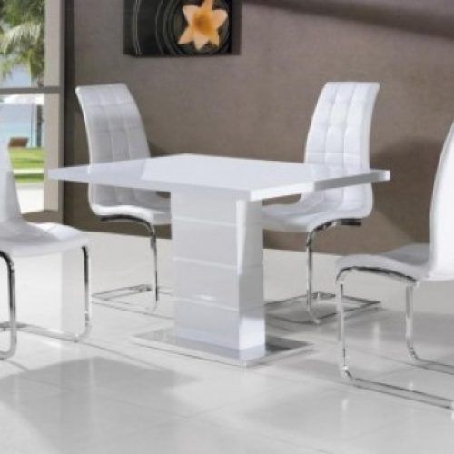White Gloss Dining Sets (Photo 2 of 20)