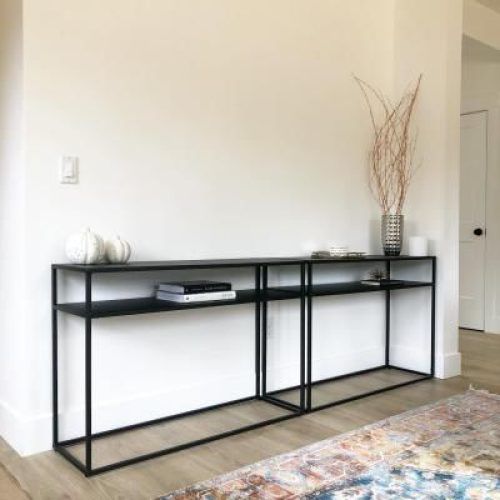 Black Metal Console Tables (Photo 7 of 20)
