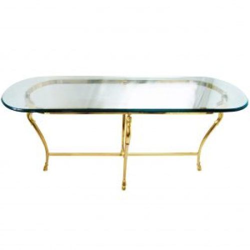 Brass Smoked Glass Console Tables (Photo 14 of 20)