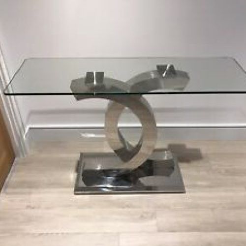 Glass And Chrome Console Tables (Photo 18 of 20)