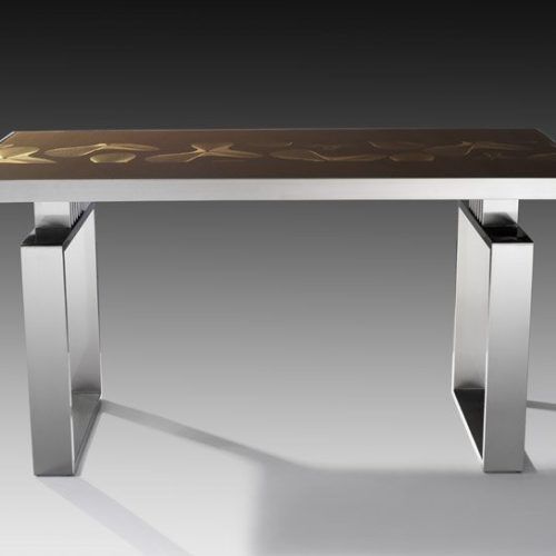 Glass And Stainless Steel Dining Tables (Photo 9 of 20)