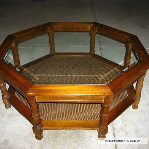 Octagon Glass Top Coffee Tables (Photo 1 of 20)