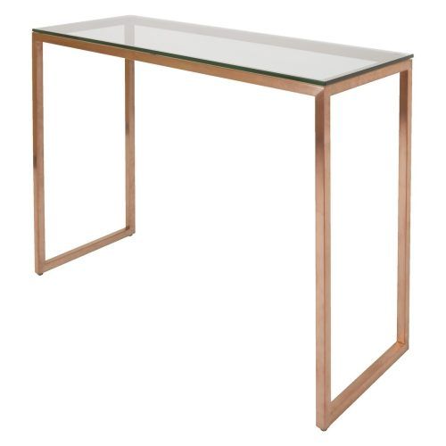Elke Glass Console Tables With Brass Base (Photo 17 of 20)