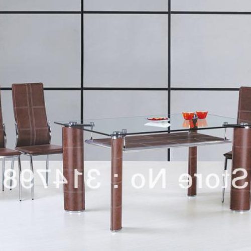 Glass Dining Tables And Leather Chairs (Photo 8 of 20)