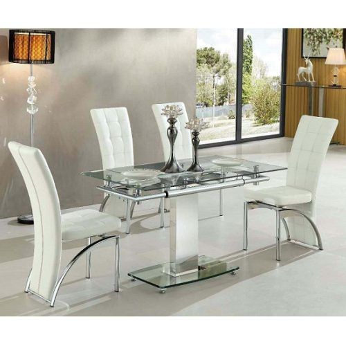 Glass Dining Tables White Chairs (Photo 5 of 20)