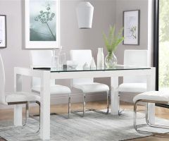20 Photos Glass Dining Tables White Chairs