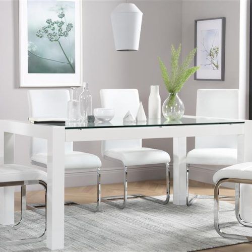 Glass Dining Tables White Chairs (Photo 1 of 20)