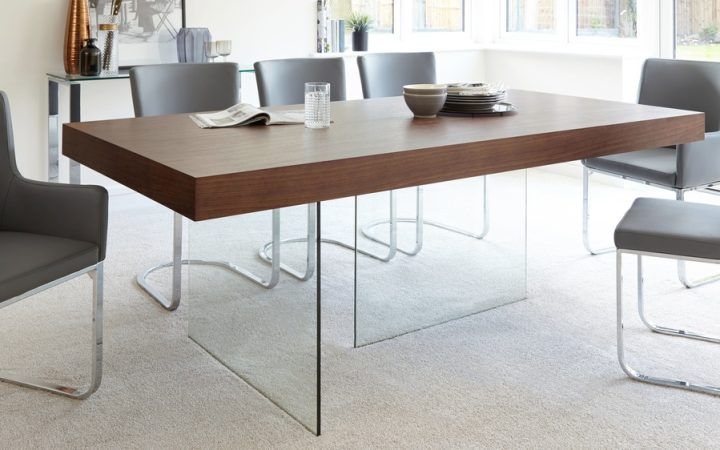 The 20 Best Collection of Glass Dining Tables with Wooden Legs