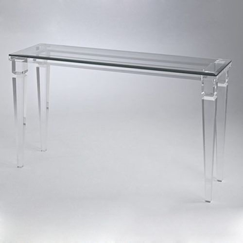Gold And Clear Acrylic Console Tables (Photo 17 of 20)