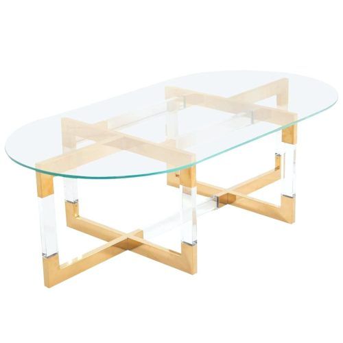 Propel Modern Chrome Oval Coffee Tables (Photo 7 of 20)
