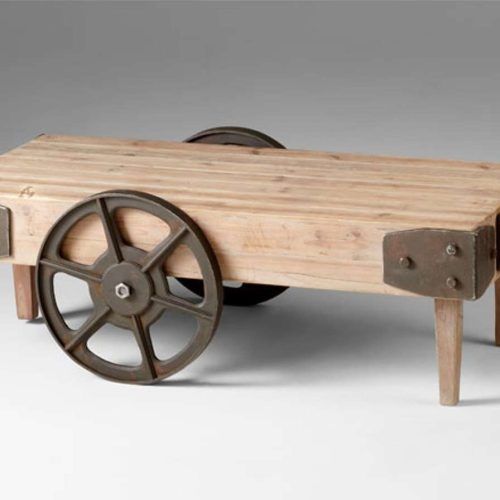 Rustic Coffee Table With Wheels (Photo 8 of 20)