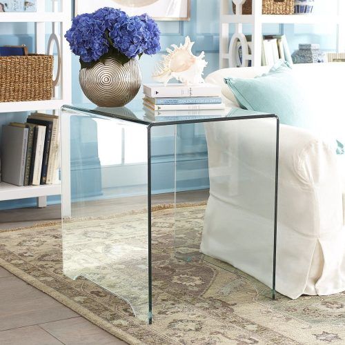 Elke Glass Console Tables With Polished Aluminum Base (Photo 19 of 20)