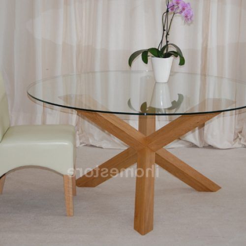 Glass Dining Tables With Oak Legs (Photo 5 of 20)