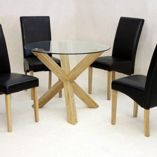Glass Dining Tables With Oak Legs (Photo 12 of 20)