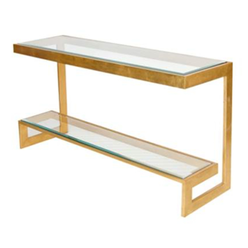 Gold And Clear Acrylic Console Tables (Photo 13 of 20)