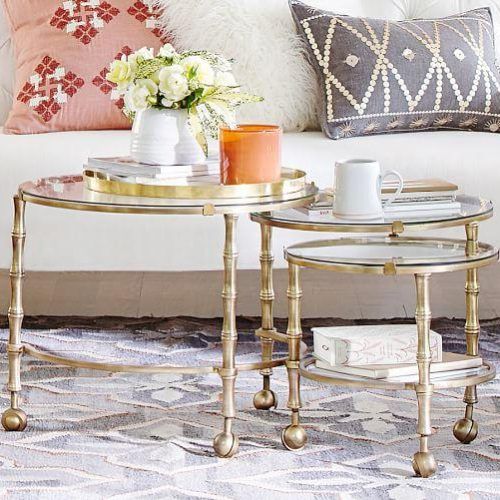 Antique Gold Nesting Coffee Tables (Photo 20 of 20)