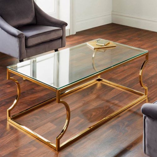 Antiqued Gold Rectangular Coffee Tables (Photo 1 of 20)