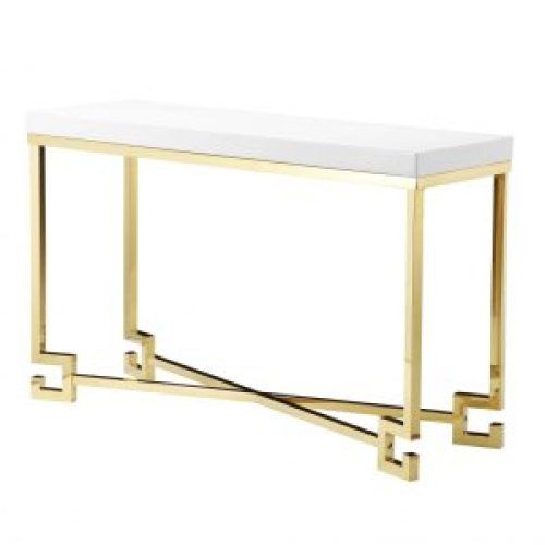 Gold And Mirror Modern Cube Console Tables (Photo 13 of 20)