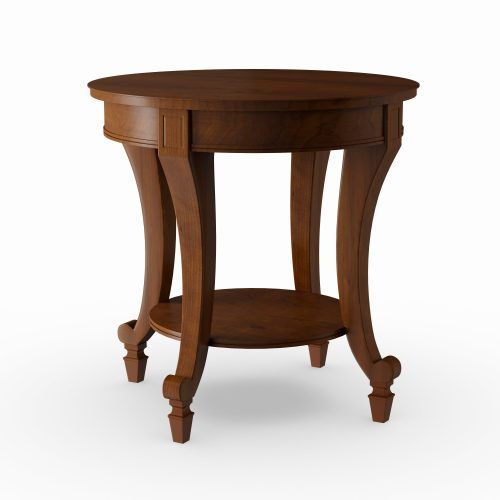 Gracewood Hollow Dones Traditional Cinnamon Round End Tables (Photo 2 of 20)