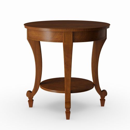 Gracewood Hollow Dones Traditional Cinnamon Round End Tables (Photo 3 of 20)