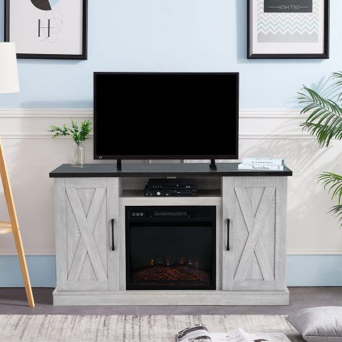 Eutropios Tv Stand With Electric Fireplace Included (Photo 1 of 20)