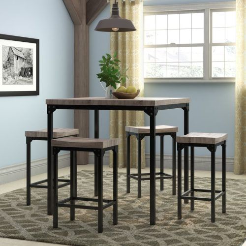 Denzel 5 Piece Counter Height Breakfast Nook Dining Sets (Photo 5 of 20)