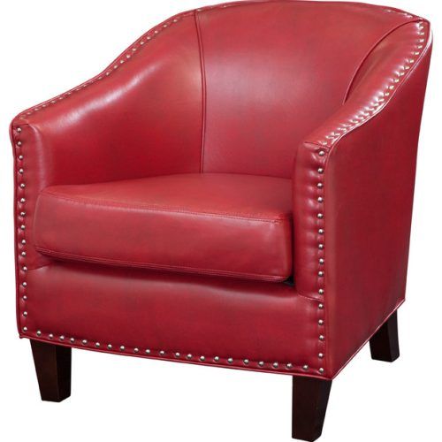 Faux Leather Barrel Chairs (Photo 1 of 20)