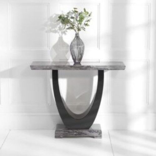 Gray Wood Veneer Console Tables (Photo 19 of 20)