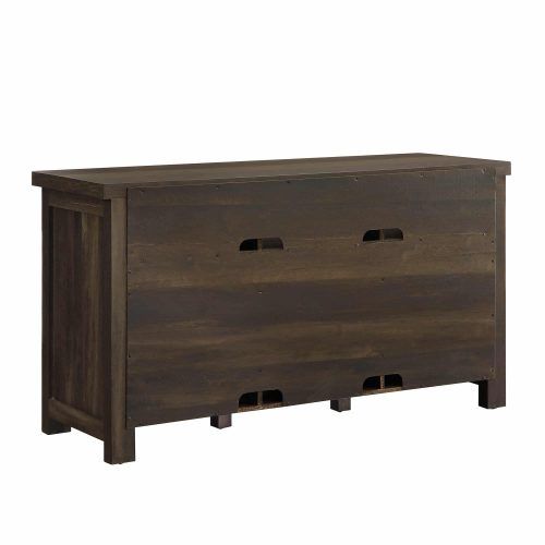 Modern Farmhouse Fireplace Credenza Tv Stands Rustic Gray Finish (Photo 4 of 20)