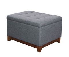 20 The Best Textured Gray Cuboid Pouf Ottomans