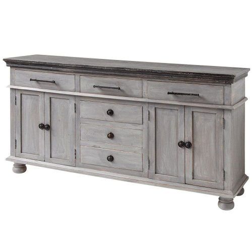 Contemporary Distressed Grey Buffets (Photo 14 of 20)
