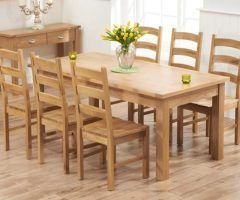 2024 Latest Light Oak Dining Tables and 6 Chairs