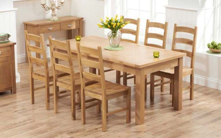 2024 Latest Light Oak Dining Tables and 6 Chairs