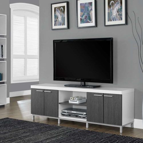 White Tv Stands For Flat Screens (Photo 6 of 15)