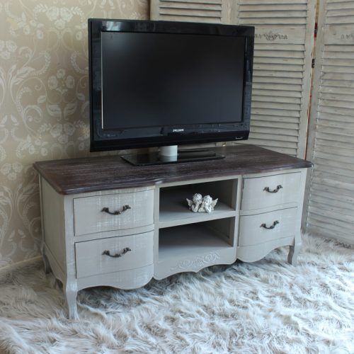Compton Ivory Corner Tv Stands With Baskets (Photo 5 of 20)