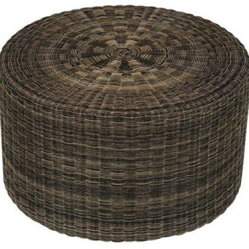 Blue And Beige Ombre Cylinder Pouf Ottomans (Photo 18 of 20)
