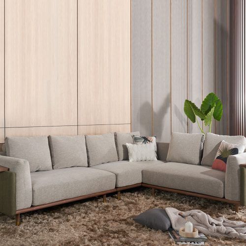 Modern Fabric L-Shapped Sofas (Photo 1 of 20)