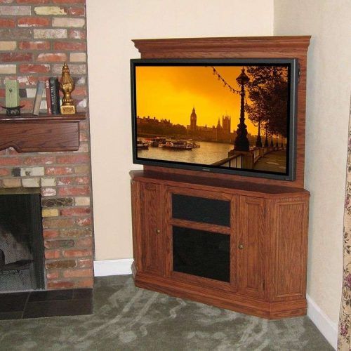 Corner Oak Tv Stands For Flat Screen (Photo 9 of 15)