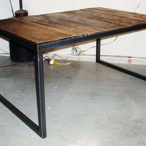Wood And Steel Coffee Table (Photo 16 of 20)