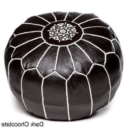 Gray Moroccan Inspired Pouf Ottomans (Photo 11 of 20)