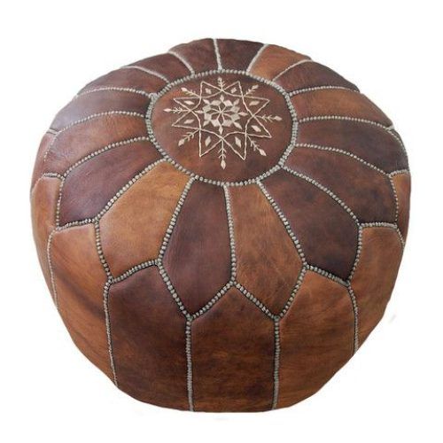 Gray Moroccan Inspired Pouf Ottomans (Photo 2 of 20)