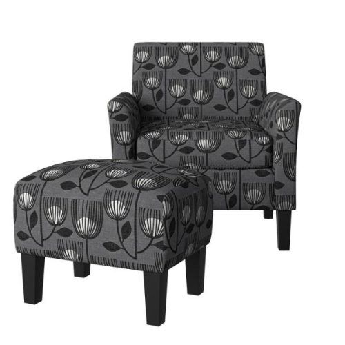 Modern Armchairs And Ottoman (Photo 15 of 20)