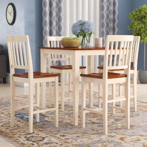 Mysliwiec 5 Piece Counter Height Breakfast Nook Dining Sets (Photo 18 of 20)
