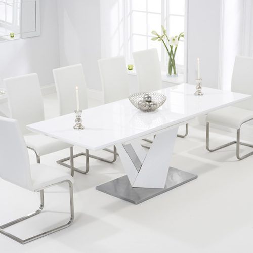 High Gloss White Extending Dining Tables (Photo 12 of 20)