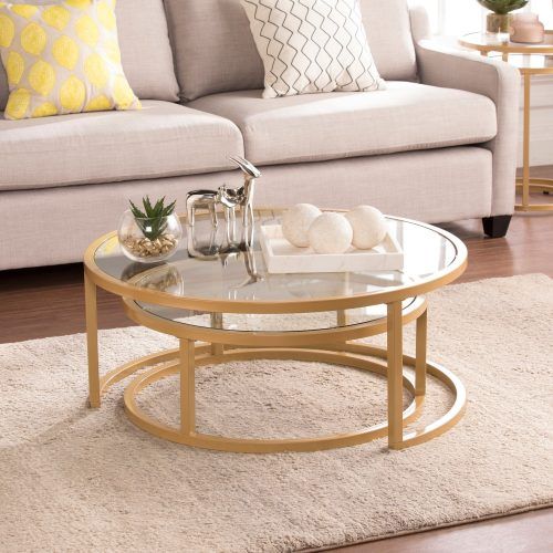 Silver Orchid Grant Glam Nesting Cocktail Tables (Photo 7 of 20)