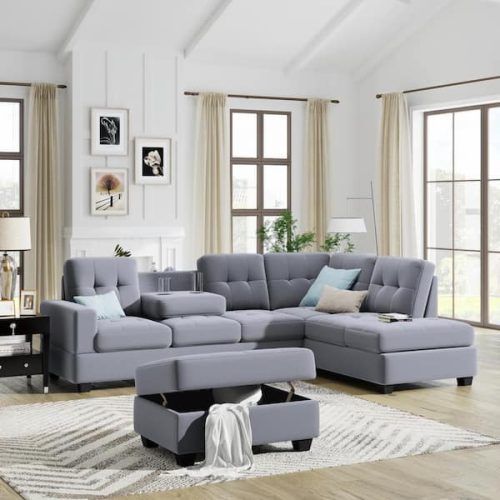 Modern Fabric L-Shapped Sofas (Photo 19 of 20)