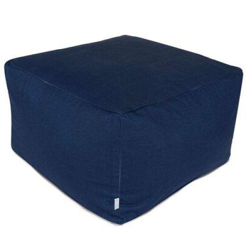Blue Fabric Tufted Surfboard Ottomans (Photo 15 of 20)