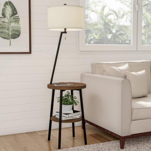 Floor Lamps With 2 Tier Table (Photo 1 of 20)