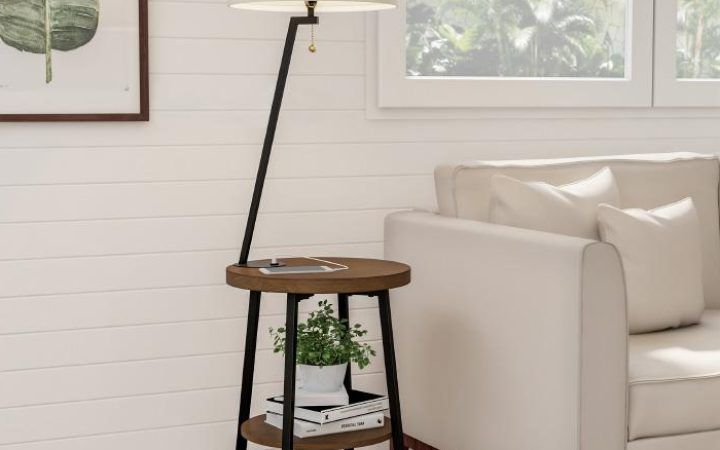 20 Collection of Floor Lamps with 2 Tier Table